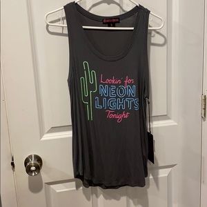 Rock&Roll Cowgirl Neon Lights Tank NWT